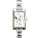 Rectangular Italian Charm Watch of Vintage Art Deco Snoopy with Woodstock B&W