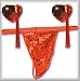 Unique y2Clothes Sexy Showgirl Sequined G-String Panty and Pasties - Red - One Size Fits Most Plain Package