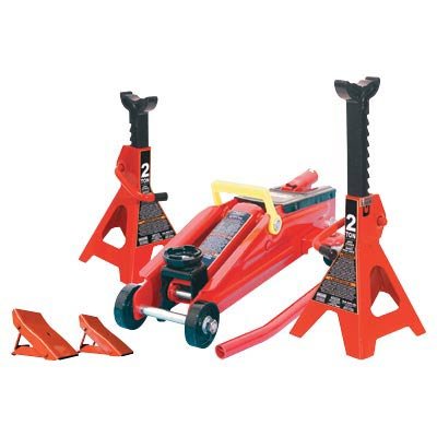 Torin Trolley Jack With Jack Stands and Wheel Chocks - 2-Ton, Model# T82001