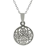Sterling Silver Round Celtic Knot Necklace
