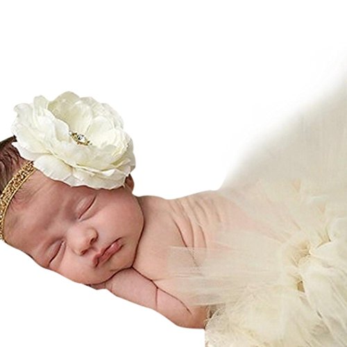 WILLTOO Newborn Baby Girls Boys tutu Dress Costume Photo Photography Prop Outfits (Yellow)