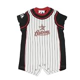 MLB Houston Astros Baby / Infant One-Piece Bodysuit / Romper / Onesie with Embroidered Logo - White & Black (Size: 18)