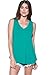 Alexander + David Womens Casual Loose Knit V-Neck Tank Top with Uneven Hem Hi-Lo Bottom