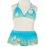 Toddler Girls Swimwear RUFFLE 2 Pc Bikini Bathing Suit KATE MACK 2T-4T