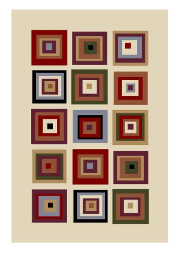 Best Price Home Dynamix New Generation 3202-102 Cream 5-Feet 2-Inch by 7-Feet 2-Inch Contemporary Area Rug