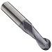 Precision Twist EB3302MV Solid Carbide End Mill, TiAlN Coated, 2 Flute, Ball End