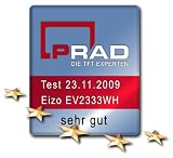 EIZO EV2333WH-BK 58.4 cm (23 Zoll) widescreen TFT Monitor (DVI,VGA, Kontrastverhältnis 3000:1, Reaktionszeit 7ms) schwarz