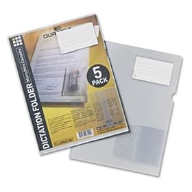 FOLDER DICTATION 5/PK CLR