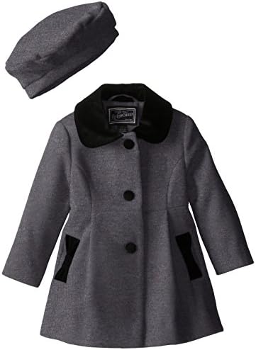 Rothschild Little Girls' Faux Wool Bow Pocket Coat