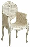 Chateau Shabby Chic French Painted Chair With Rattan Bedroom Furniture