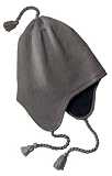 NEW District Threads - Knit Hat with Earflaps Heather Grey-OSFA