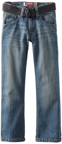 Lee Big Boys' Dungarees Belted Slim Straight Leg Jean
