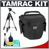 Tamrac 3320 Aero Zoom 20 Photo Pack (Black) + Tripod + Accessory Kit for Canon Rebel XSi, XS, XTi, 40D, Nikon D40, D60, D80, D200, D300, D700, Olympus Evolt E-410, E-420, E-510, E-520, and Sony Alpha A200, A300, A350, A700 Digital SLR Cameras