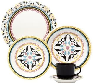 Floral Daily 12 Piece Luiza Dinnerware Set