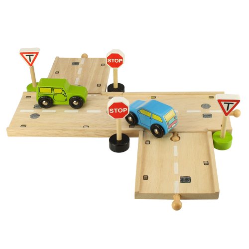 Bigjigs Roadway - BJR051 - T-Kreuzung Straenset