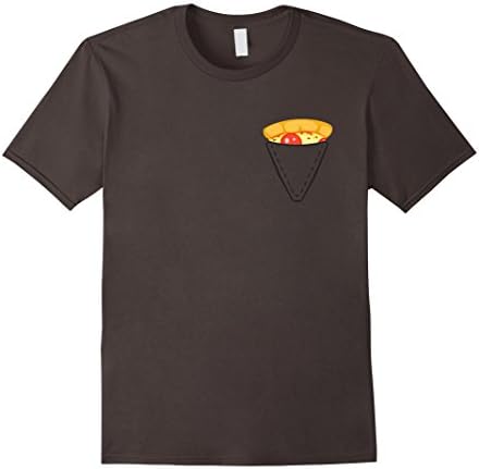 Men's Pizza Pocket Tshirt Funny Pizza Lovers Food MEN WOMEN Large Asphalt