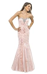 Strapless 2014 Beaded Evening Dress 