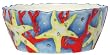 Ceramic Pottery Marine Life Starfish Large Bowl 10.25"D