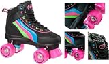 SFR New semi-rigide Disco Quad Roller Skates - Noir | Couleur: Noir | Taille: 7 adultes