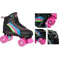 SFR New Semi-soft Disco Quad Roller Skates - Black UK 6