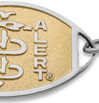Mens Stainless Steel Medical ID Bracelet w/ Gold Titanium Settings - "PROSTATE CANCER"