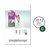 simplehuman Trash Can Liner C, 10-12 Liters/2.6-3.2 Gallons, 20-Count Boxes (Pack of 3)