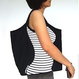 LY001-Black: Black Contour Canvas Bag