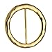 PammyJ Goldtone Hammered Round Scarf Ring Scarf Buckle