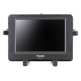 Extendable tray holder for portable DVD players for in car use suited to Panasonic DVD range