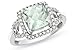 2 Carat Green Amethyst and Diamond 10K White Gold title=
