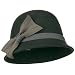 Ribbon Wool Felt Cloche Hat – Dark Grey Light Grey W27S41B