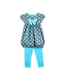Youngland Bow & Polka Dots Dress & Leggings Set (Sizes 4 - 6X)