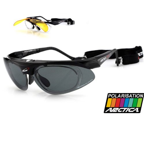 ARCTICA ® polarisierende Sonnenbrille für Brillenträger + 2 Wechselgläser