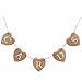 SL crafts CARDS Banner Wedding Heart Garland Jute Hessian Burlap Bunting (Love heart in 3.43.4 Inch,its small design)