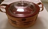 Peterboro Cook & Carry Lazy Susan Basket with Stoneware Set and Lazy Susan Swivel Base