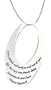 Sterling Silver "Many People Walk In And Out Of Your Life, But Only True Friends Leave Footprints In Your Heart-Eleanor Roosevelt" Oval Pendant, 18"