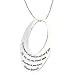 Sterling Silver "Many People Walk In And Out Of Your Life, But Only True Friends Leave Footprints In Your Heart-Eleanor Roosevelt" Oval Pendant, 18"