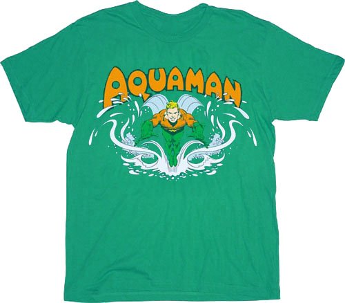  Aquaman Splash Green T-shirt Tee