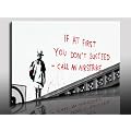 Banksy Kunst auf Leinwand Bild 100x70cm k. Poster ! Bild fertig auf Keilrahmen ! Pop Art Gem�lde Kunstdrucke, Wandbilder, Bilder zur Dekoration - Deko / Top 100 "Banksy" Bilder - Graffiti / Street Art Kunstdrucke