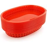 New Star 44072 Fast Food Baskets, 10.5 by 7-Inch, Red, Set of 36