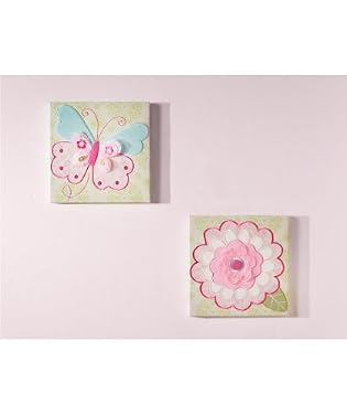 Kidsline Bella Wall Art - Flowers and Butterflies Kidsline Bella Wall Art - Flowers and Butterflies