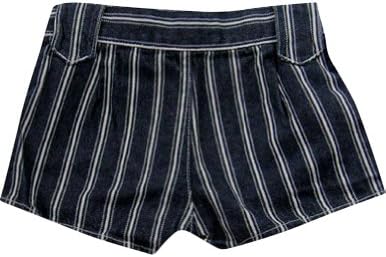 Dinky Souvenir by Gold Rush Outfitters - Little Girls's Striped Shorts, Navy, White 16509-5