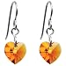Titanium Heart November Birthstone Earrings Made with SWAROVSKI ELEMENTS