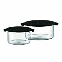 Bodum Hot Pot Borosilicate 34-Ounce and 85-Ounce Glass Baking Dish, 2-Piece Set, Black