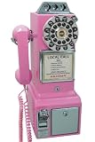 1950's Pay Phone 18.25hx9w Pink