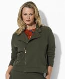 Lauren by Ralph Lauren Plus Size Jacket, Yessica Knit Motorcycle Clark Olive 3X 41eFpbX8F1L. SL160 Lauren by Ralph Lauren Plus Size Jacket, Yessica Knit Motorcycle Clark Olive 3X