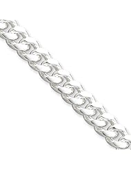 6.5mm, Sterling Silver, Domed Curb Chain, 8 inch