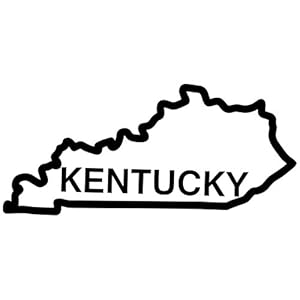 Amazon.com - Kentucky State Outline Decal Sticker (black, 5 inch ...