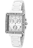 Invicta Womens 0719 Ceramic Chronograph Diamond Accented White Ceramic Watch