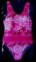 Girls 1 PC U-Back Pink Palm Trees